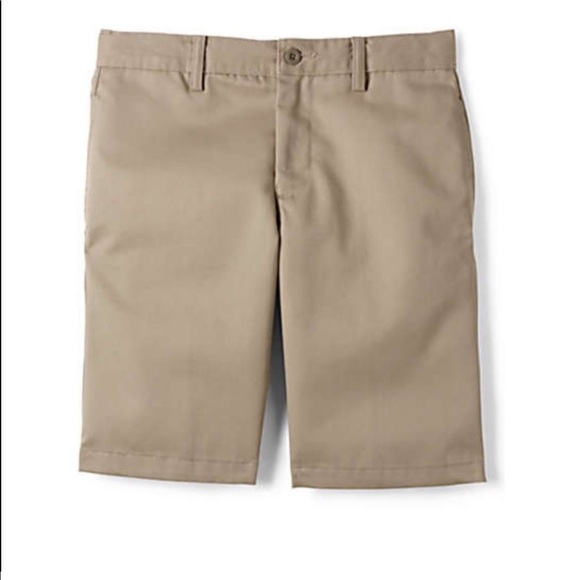 Lands' End Other - Mens Cotton Plain Front Chino Shorts